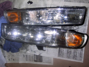 完成したヘッドライト